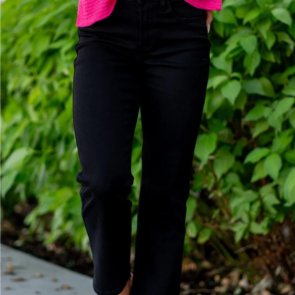 VERVET BY FLYING MONKEY Black Straight Leg Jeans